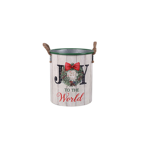 Joy To The World Metal Planter S 28cm