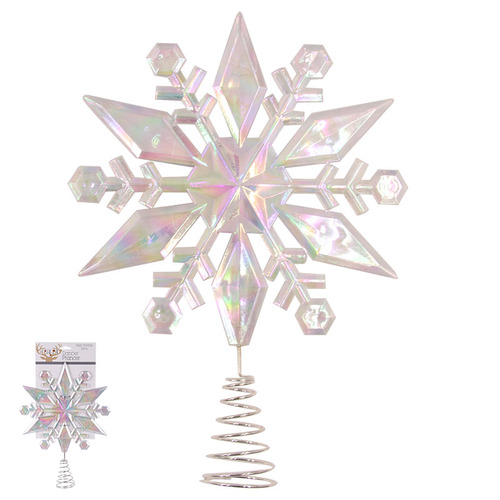 Iridescent Snowflake Tree Topper 23cm