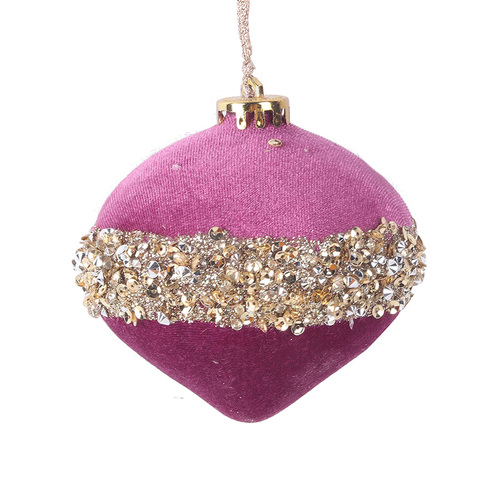 Magenta Velour Finial 12cm