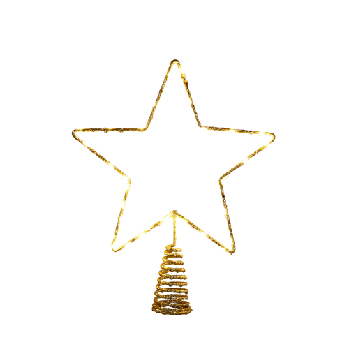 Lights Star Shape Tree Topper 33cm