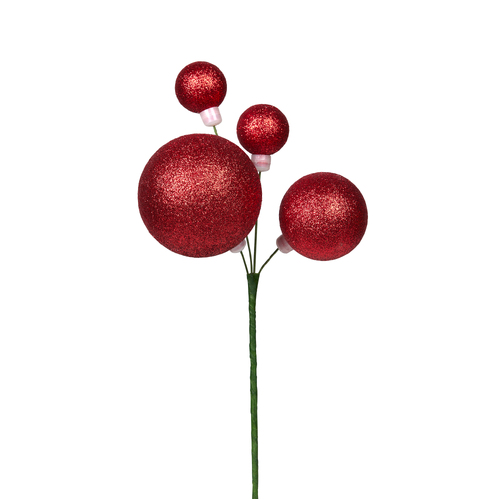 Red Ball Cluster Pick 30cm