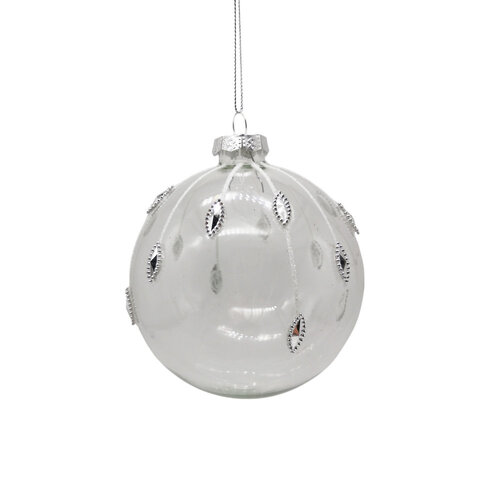 Bauble Clear Jewel 10cm