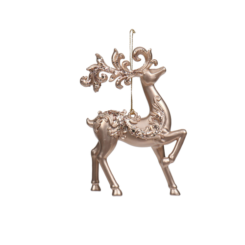 Acrylic Deer Ornament Champagne 14cm
