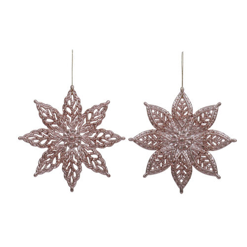 Acrylic Snowflake Pink 1pc 2A 13cm