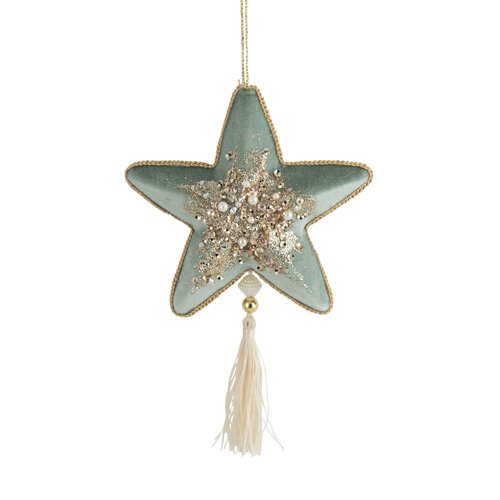 Mint Champagne Star w. Tassel 20cm