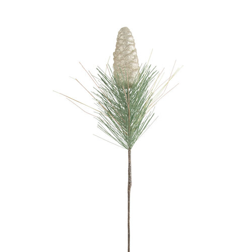 Glittered Single Cone Spray Champagne 71cm