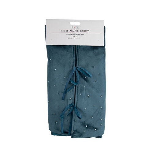 Diamonte Tree Skirt French Blue 90cm