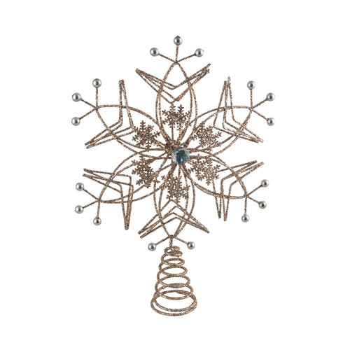 Snowflake Tree Topper Champagne 32cm