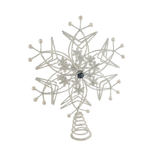 Snowflake Tree Topper White 32cm