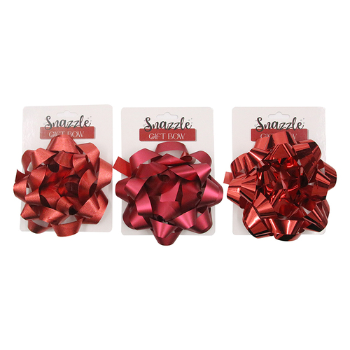 Red Mixed Gift Bow 15cm 