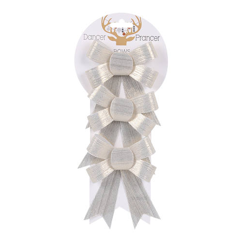 Champagne Bows 12cm Set of 3
