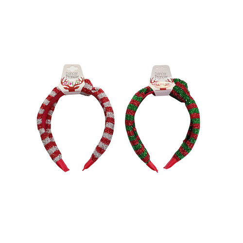 Christmas Stripe Knotted Headband 1pc 2A