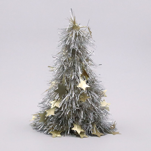 Champagne Starburst Tinsel Tree 26cm 