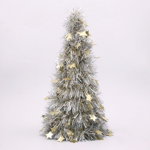 Champagne Starburst Tinsel Tree 48cm 