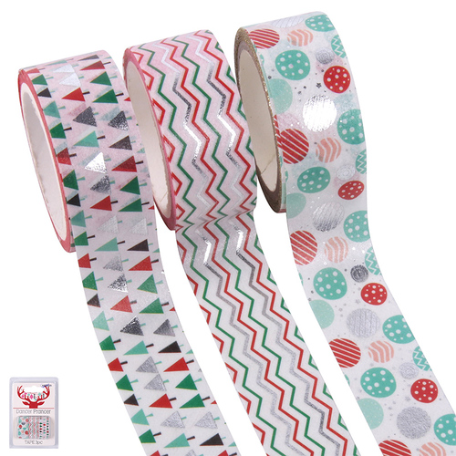 Washi Tape - Green 3 pack 3m 