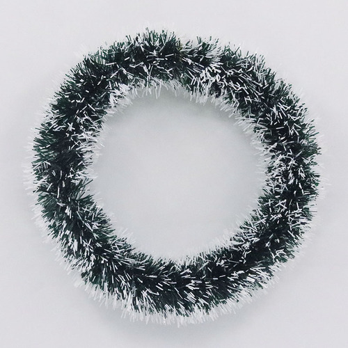 Snow Tip Tinsel Wreath 33cm 