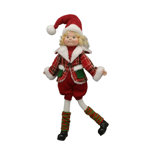 Elf Red Poseable Hanging
