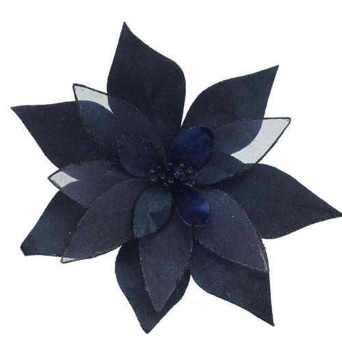 Navy Blue Poinsettia 50cm 