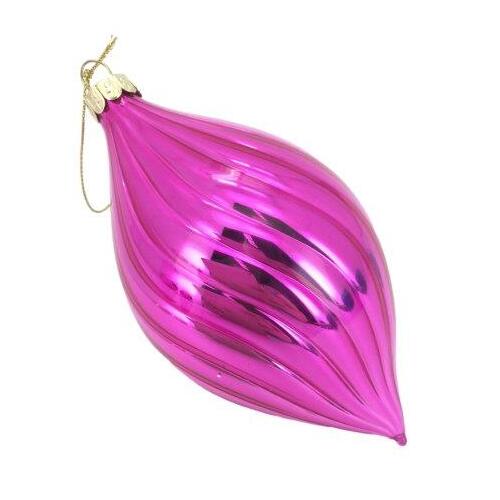Shiny Magenta Long Drop Hanging 14cm
