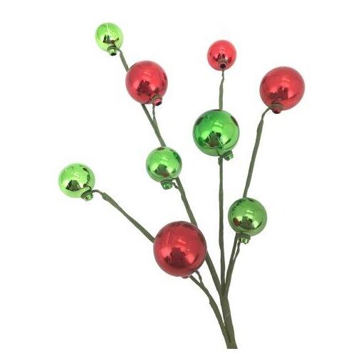 Red Green Bauble Spray 56cm