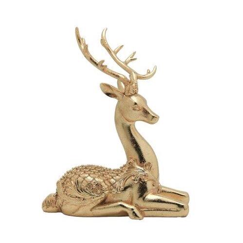 Gold Lying Deer 26cm