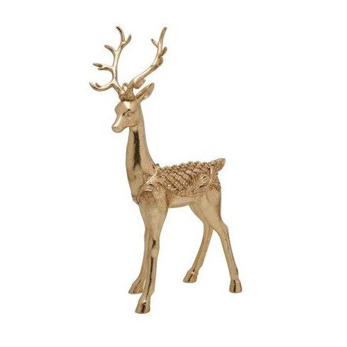 Gold Standing Deer 41cm