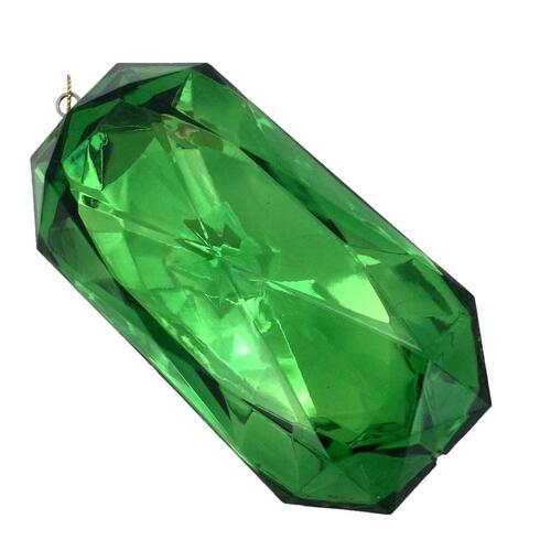 Green Emerald Cut Ornament 14cm