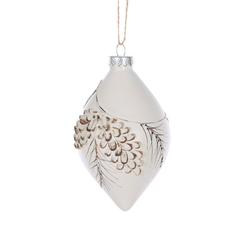 Intricate Pinecone Drop Bauble 12cm