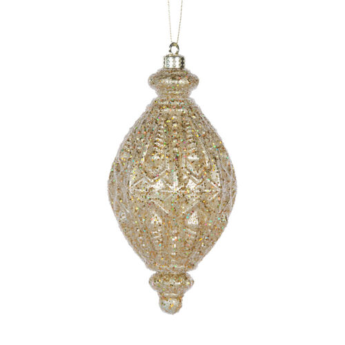 Metallic Gold Intricate Drop Bauble 16cm