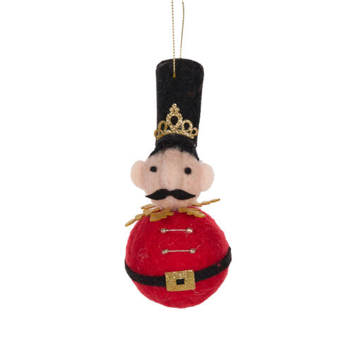 Wool Nutcracker Bauble 12cm