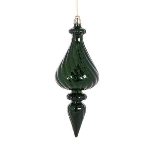 Dark Green Mercury Bulb Finial 18cm