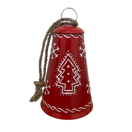Metal Red Bell Embossed 49cm