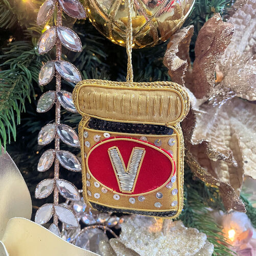 Vegemite Sequin Tree Decoration 9cm