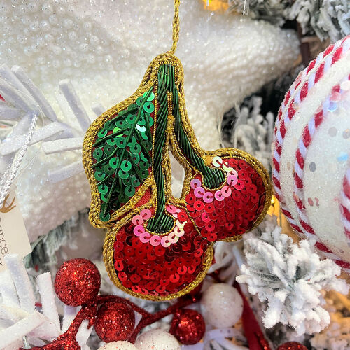 Cherrylicious Sequin Tree Decoration 10cm