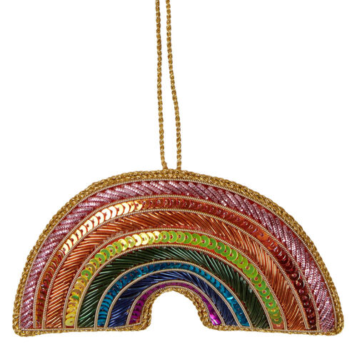 Rainbow Sequin Hanging Decoration 12cm