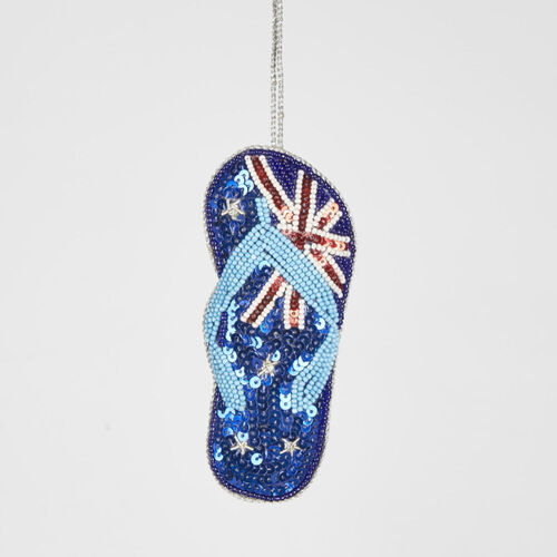 Aussie Thong Sequin Hanging Decoration 13cm