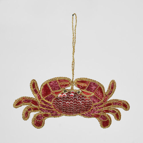 Crabbing Around Sequin Hanging Decoration 12cm