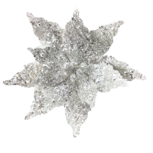 White Detailed Poinsettia 28cm