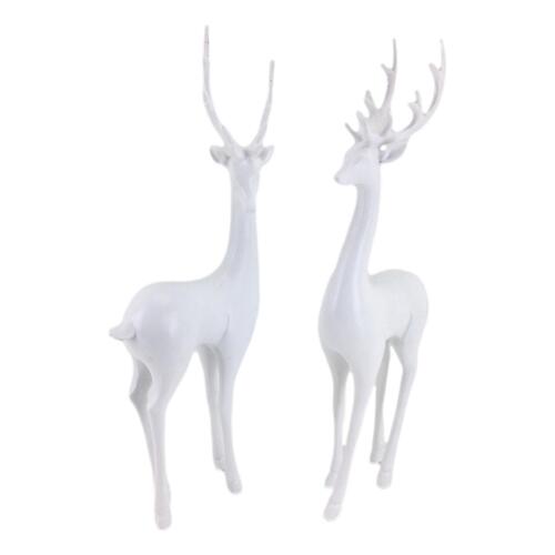White Deer 43cm Set of 2