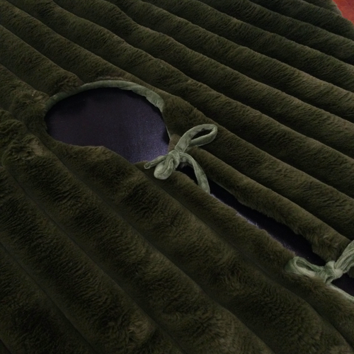 Olive Faux Fur Tree Skirt 150cm