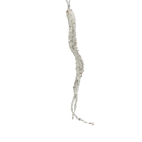 Silver Beaded Icicle 55cm