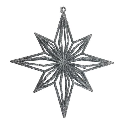 Silver Starburst Hanging 17cm
