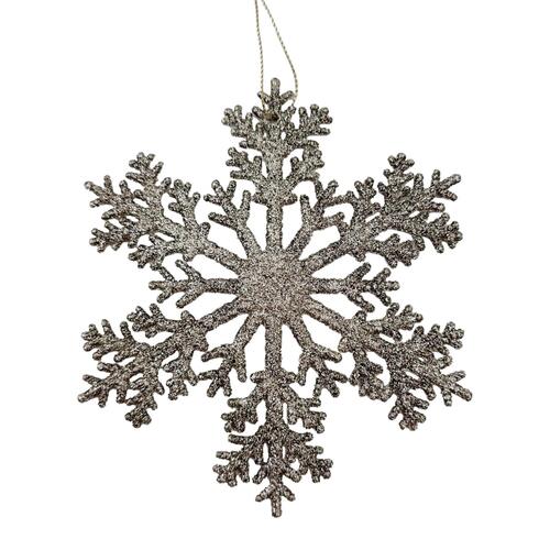 Champagne Snowflake Hanging 15cm
