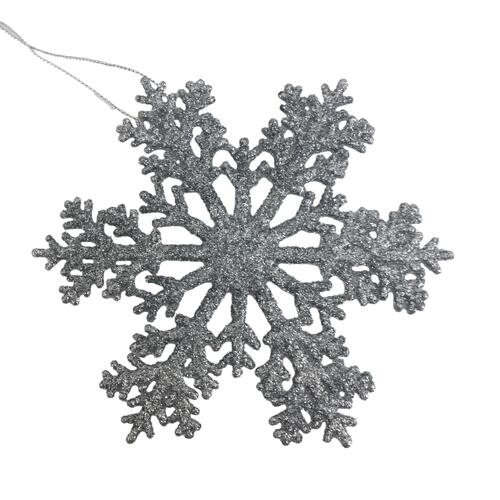 Silver Snowflake Hanging 15cm