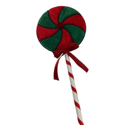 Red Green Swirl Lollypop 25cm