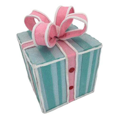 Blue Pink Bow Giftbox 28cm