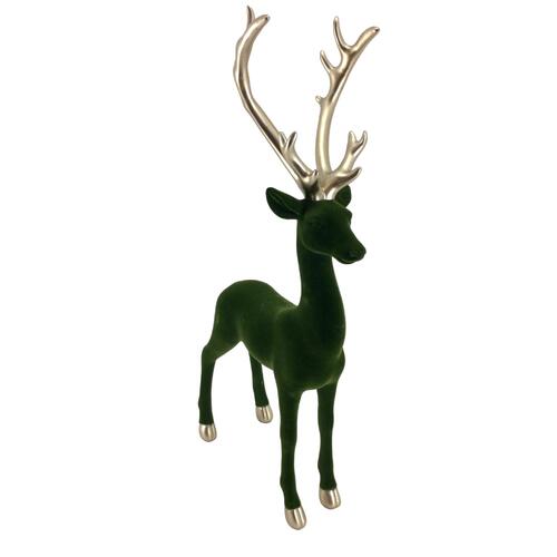 Green Gold Standing Deer 51cm