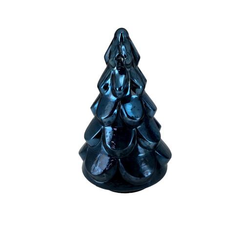 Glass Navy Tree 27cm