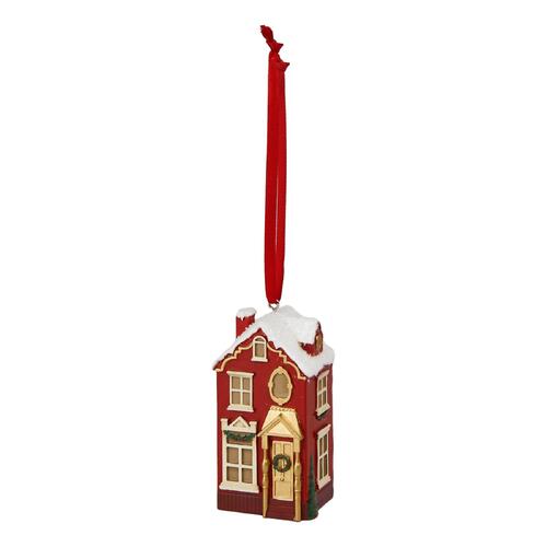 Red Double Storey House Hanging 9cm