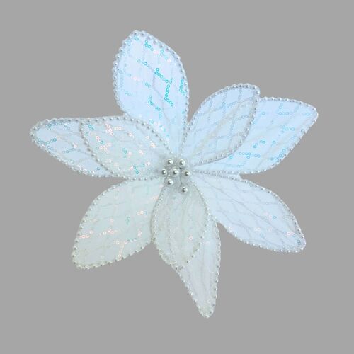 White Poinsettia 29cm
